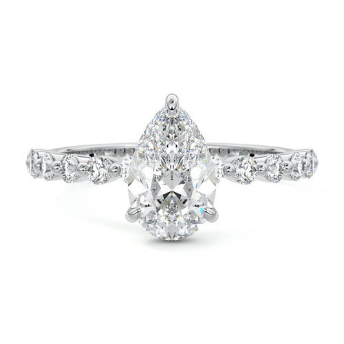 Odessa - Pear White Gold Lab Grown Diamond Engagement Ring | Nura Lab