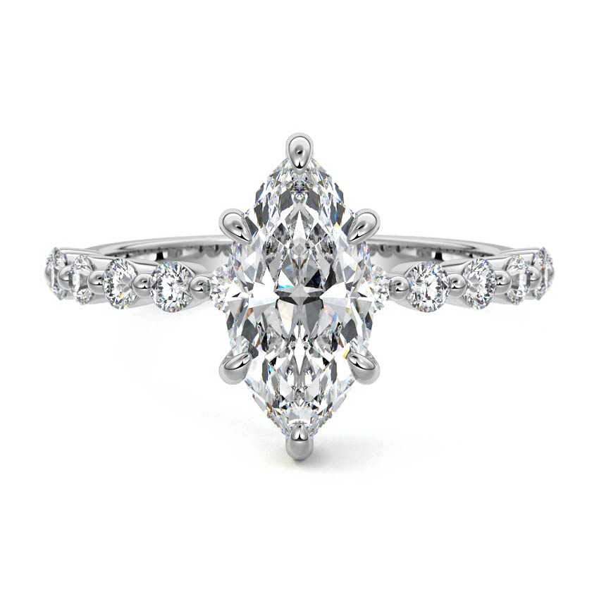 Odessa - Marquise Platinum Lab Grown Diamond Engagement Ring | Nura Lab