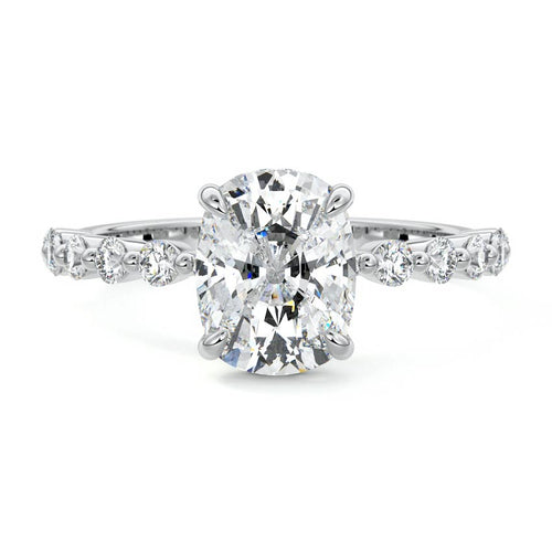 Odessa - Cushion Platinum Lab Grown Diamond Engagement Ring | Nura Lab
