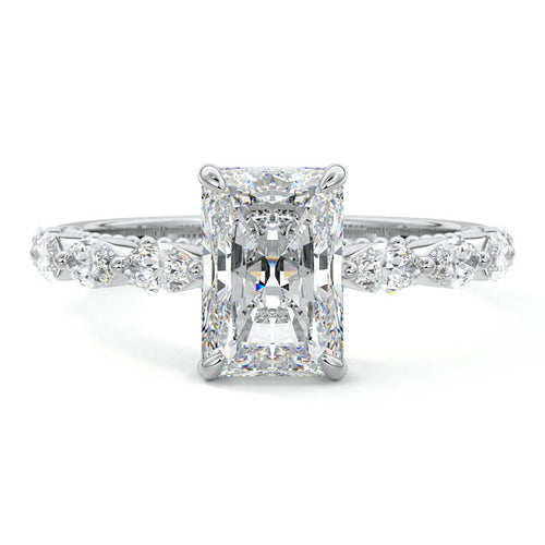 Odelia - Radiant White Gold Lab Grown Diamond Engagement Ring | Nura Lab
