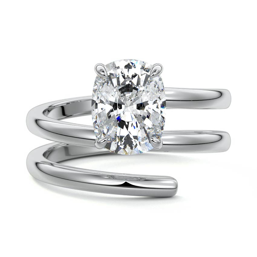 Rosalia - Cushion Platinum Lab Grown Diamond Engagement Ring | Nura Lab