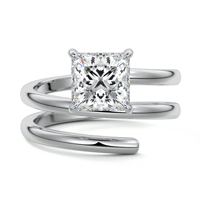 Rosalia - Princess Platinum Lab Grown Diamond Engagement Ring | Nura Lab
