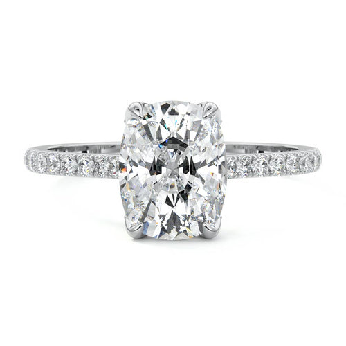 Minerva - Cushion White Gold Lab Grown Diamond Engagement Ring | Nura Lab