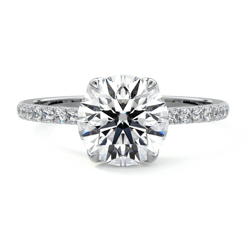 Minerva - Round Platinum Lab Grown Diamond Engagement Ring | Nura Lab