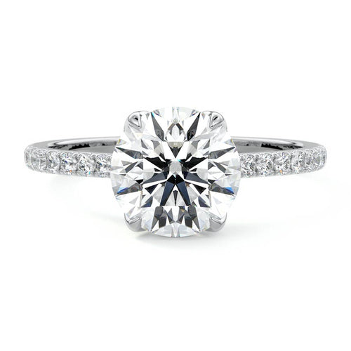 Minerva - Round Platinum Lab Grown Diamond Engagement Ring | Nura Lab