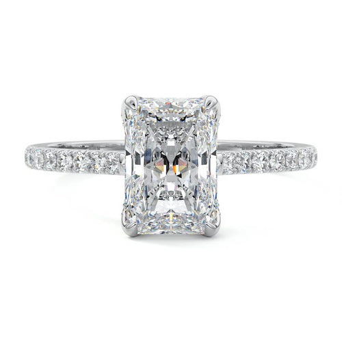 Minerva - Radiant Platinum Lab Grown Diamond Engagement Ring | Nura Lab