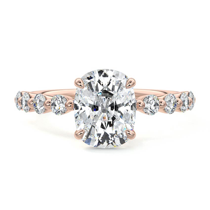 Sabine - Cushion Rose Gold Lab Grown Diamond Engagement Ring | Nura Lab