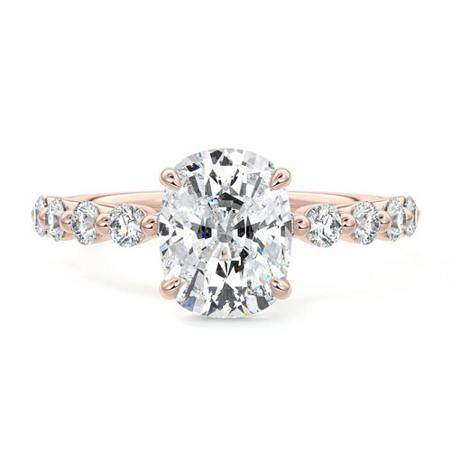 Sabine - Cushion Rose Gold Lab Grown Diamond Engagement Ring | Nura Lab