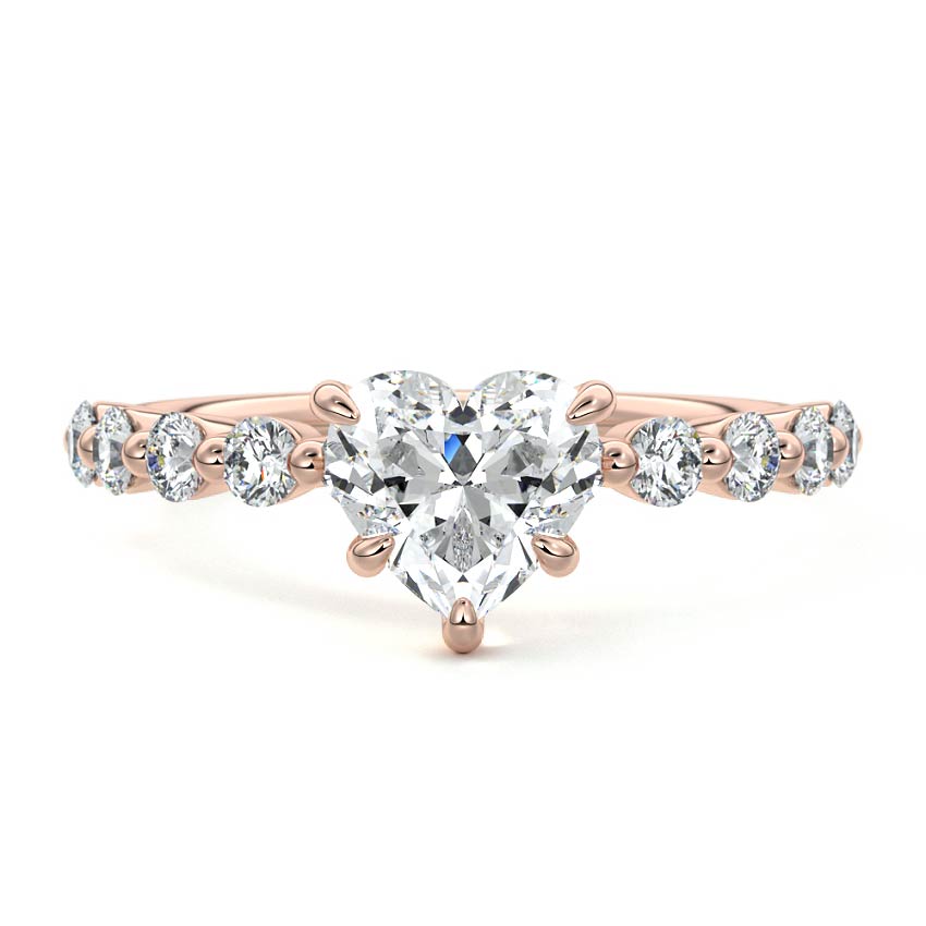Sabine - Heart Rose Gold Lab Grown Diamond Engagement Ring | Nura Lab