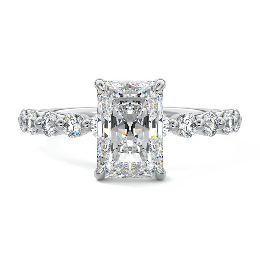 Sabine - Radiant White Gold Lab Grown Diamond Engagement Ring | Nura Lab