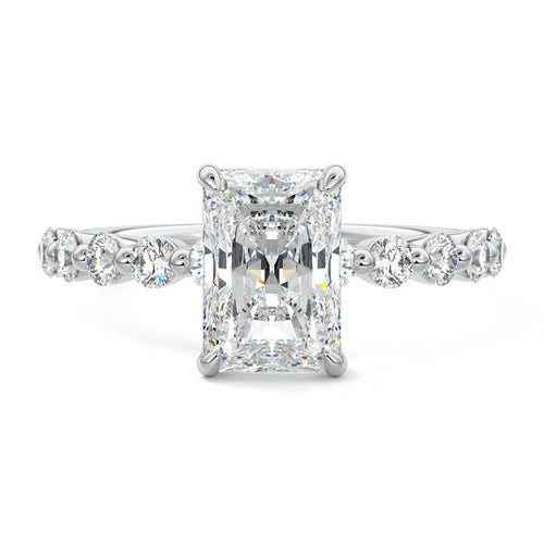Sabine - Radiant White Gold Lab Grown Diamond Engagement Ring | Nura Lab