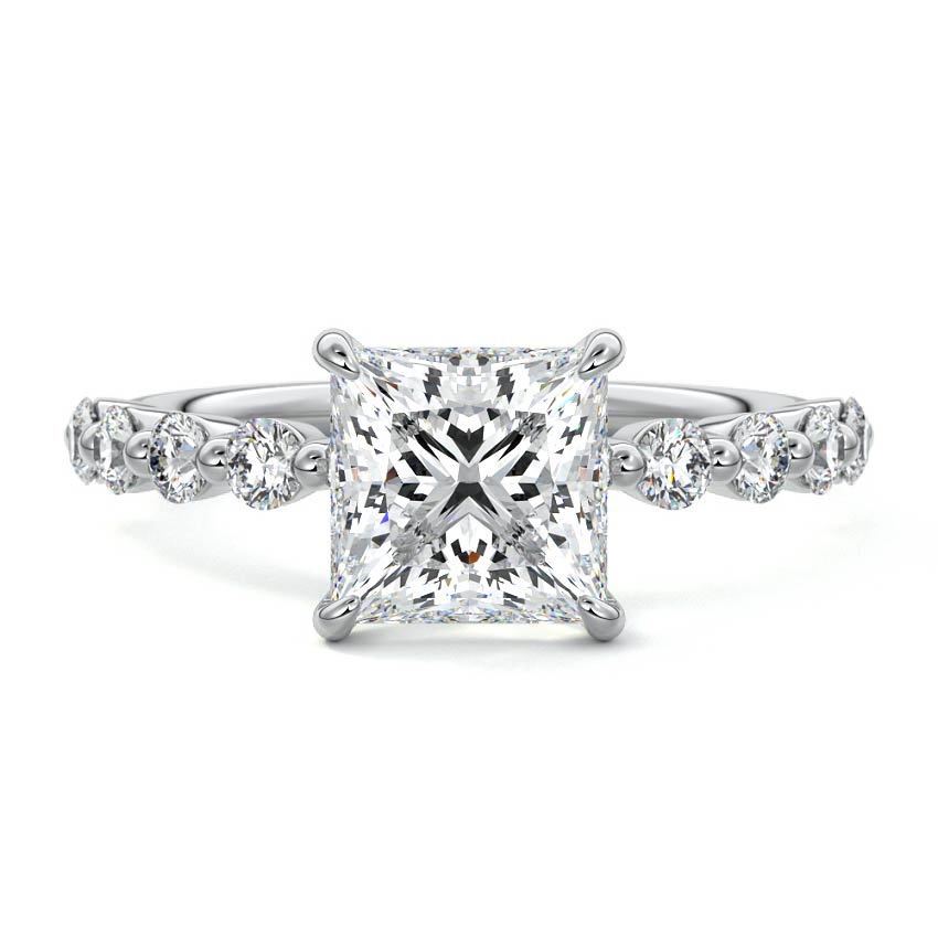 Sabine - Princess Platinum Lab Grown Diamond Engagement Ring | Nura Lab