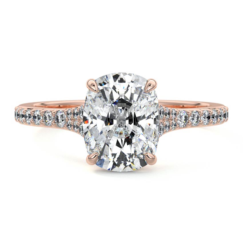 Samira - Cushion Rose Gold Lab Grown Diamond Engagement Ring | Nura Lab
