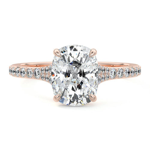 Samira - Cushion Rose Gold Lab Grown Diamond Engagement Ring | Nura Lab