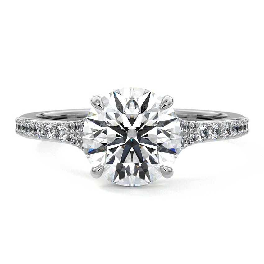 Samira - Round Platinum Lab Grown Diamond Engagement Ring | Nura Lab