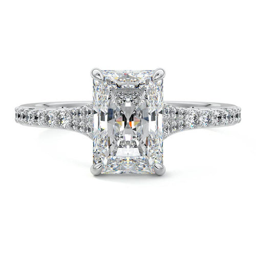 Samira - Radiant Platinum Lab Grown Diamond Engagement Ring | Nura Lab