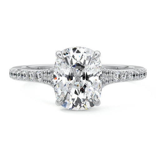 Samira - Cushion Platinum Lab Grown Diamond Engagement Ring | Nura Lab