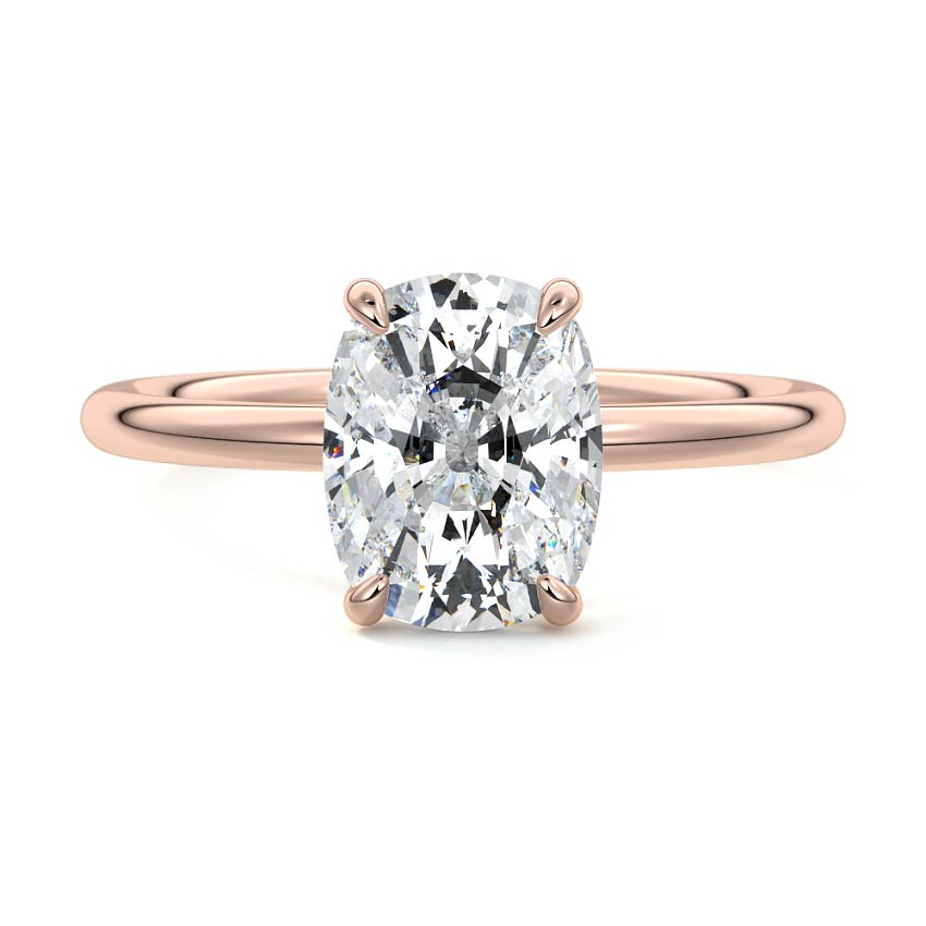 Serena - Cushion Rose Gold Lab Grown Diamond Engagement Ring | Nura Lab
