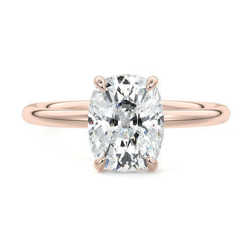 Serena - Cushion Rose Gold Lab Grown Diamond Engagement Ring | Nura Lab
