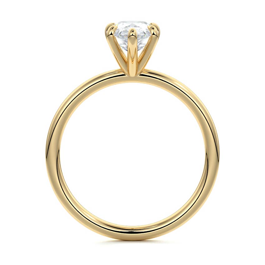 Serena - Pear Yellow Gold Engagement Ring Angle View | Nura Lab