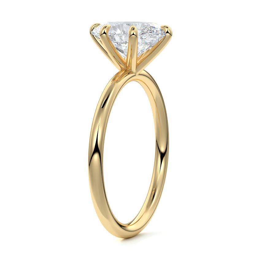 Serena - Oval Yellow Gold Lab Grown Diamond Engagement Ring | Nura Lab
