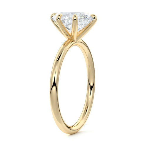 Serena - Oval Yellow Gold Lab Grown Diamond Engagement Ring | Nura Lab