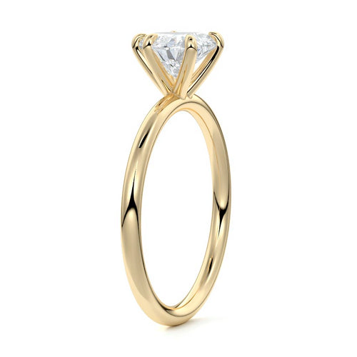Serena - Heart Yellow Gold Engagement Ring Angle View | Nura Lab