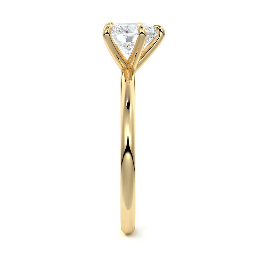 Serena - Heart Yellow Gold Engagement Ring Side View | Nura Lab
