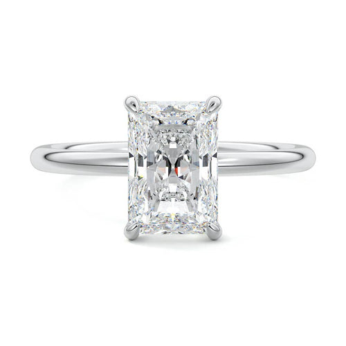 Serena - Radiant White Gold Lab Grown Diamond Engagement Ring | Nura Lab