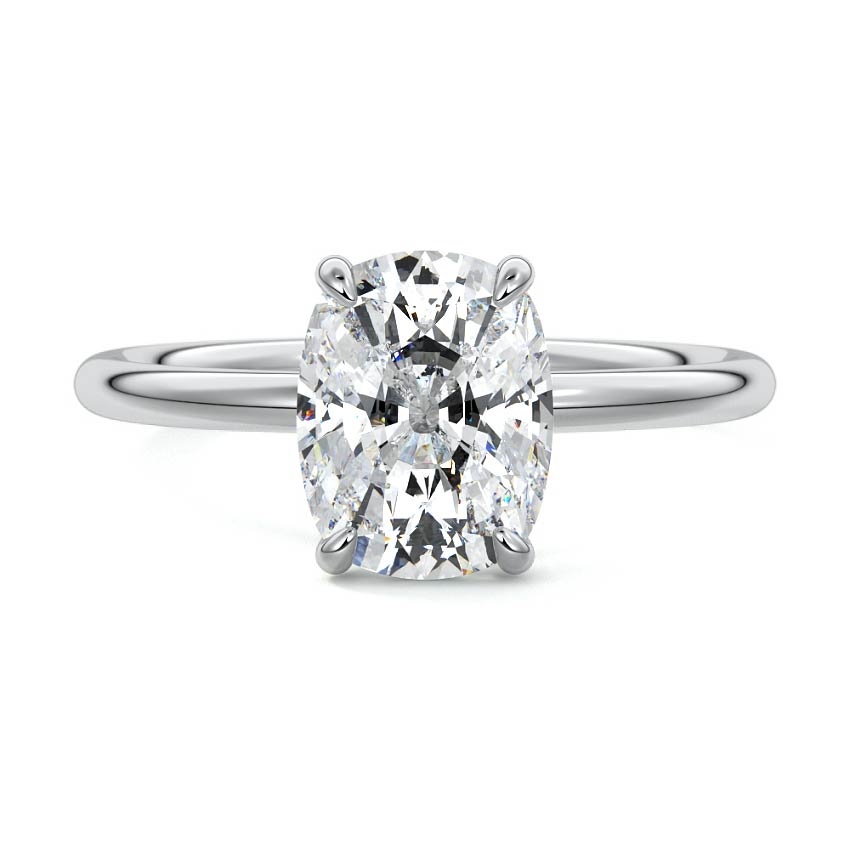 Serena - Cushion White Gold Lab Grown Diamond Engagement Ring | Nura Lab