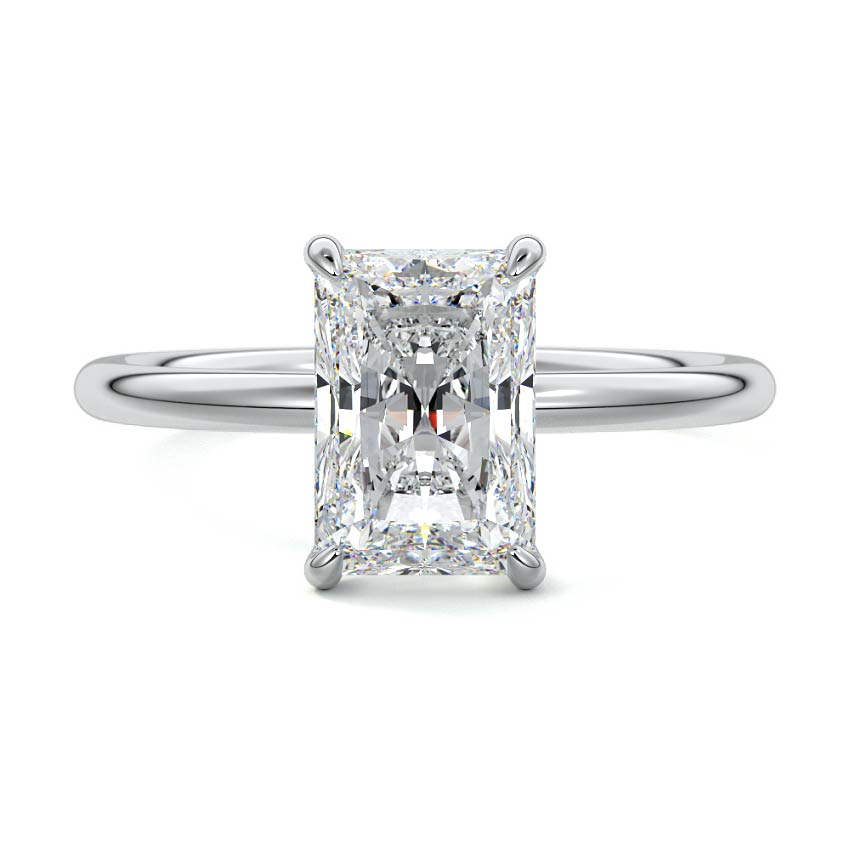 Serena - Radiant Platinum Lab Grown Diamond Engagement Ring | Nura Lab