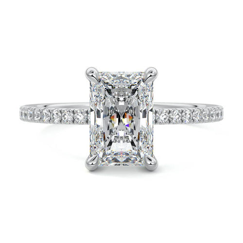 Silvia - Radiant Platinum Lab Grown Diamond Engagement Ring | Nura Lab