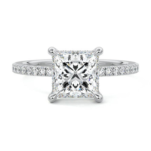 Silvia - Princess Platinum Lab Grown Diamond Engagement Ring | Nura Lab