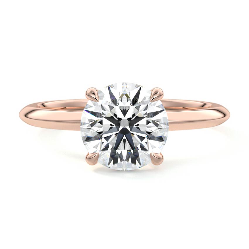 Sonia - Round Rose Gold Lab Grown Diamond Engagement Ring | Nura Lab