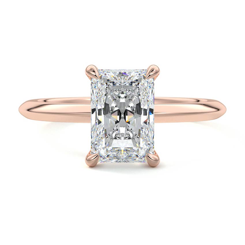 Sonia - Radiant Rose Gold Lab Grown Diamond Engagement Ring | Nura Lab