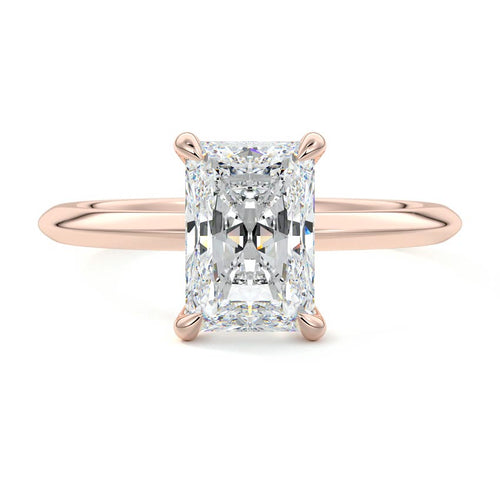 Sonia - Radiant Rose Gold Lab Grown Diamond Engagement Ring | Nura Lab