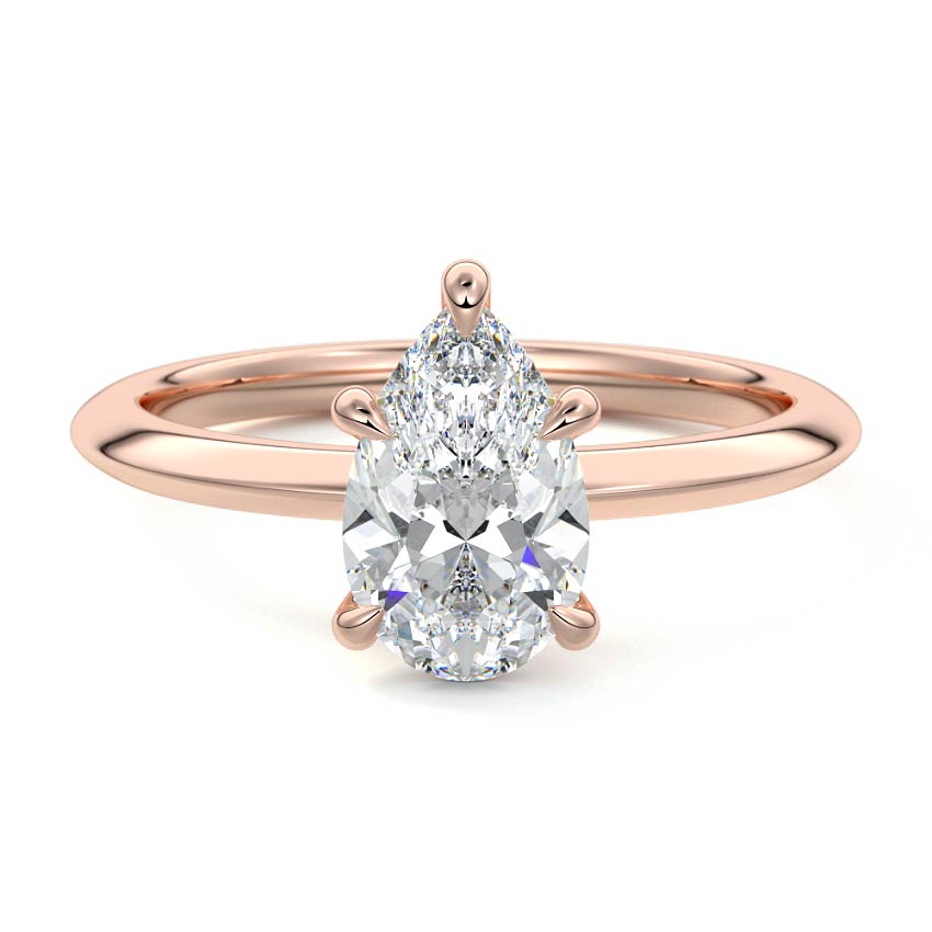 Sonia - Pear Rose Gold Lab Grown Diamond Engagement Ring | Nura Lab
