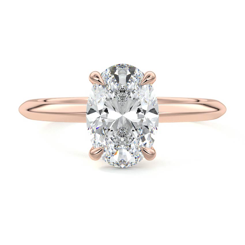 Sonia - Oval Rose Gold Lab Grown Diamond Engagement Ring | Nura Lab
