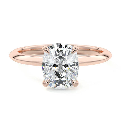 Sonia - Cushion Rose Gold Lab Grown Diamond Engagement Ring | Nura Lab