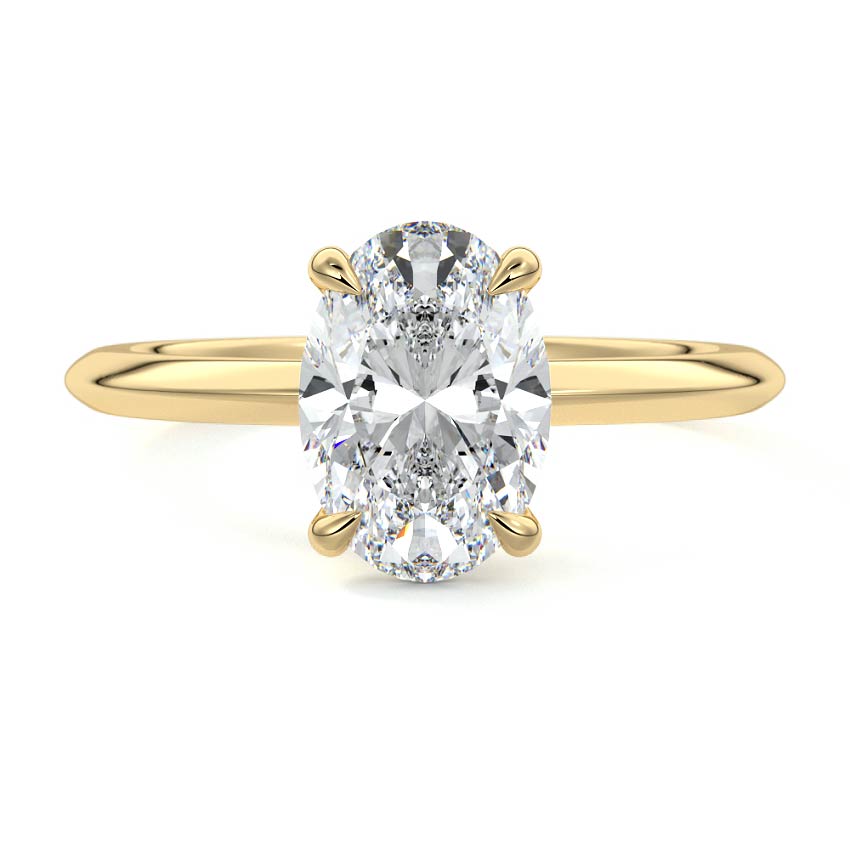 Sonia - Oval Yellow Gold Lab Grown Diamond Engagement Ring | Nura Lab