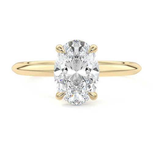 Sonia - Oval Yellow Gold Lab Grown Diamond Engagement Ring | Nura Lab