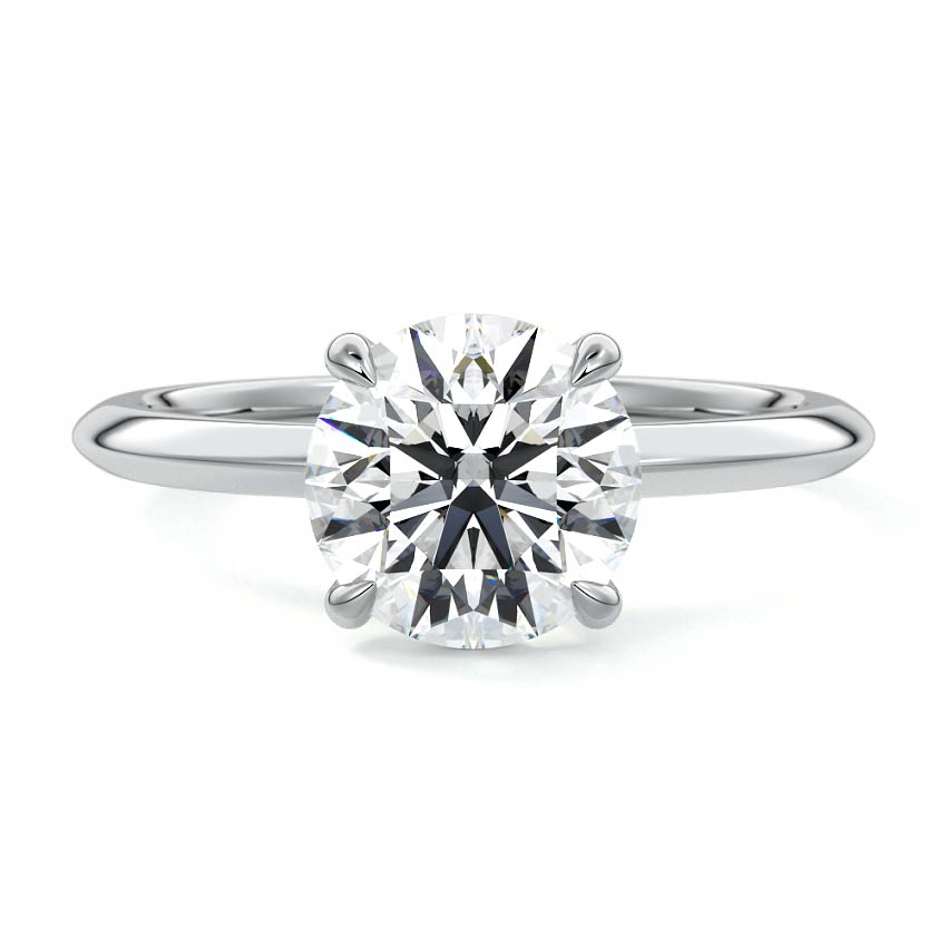 Sonia - Round White Gold Lab Grown Diamond Engagement Ring | Nura Lab