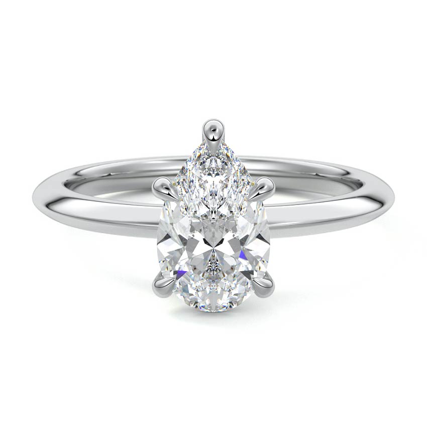 Sonia - Pear White Gold Lab Grown Diamond Engagement Ring | Nura Lab
