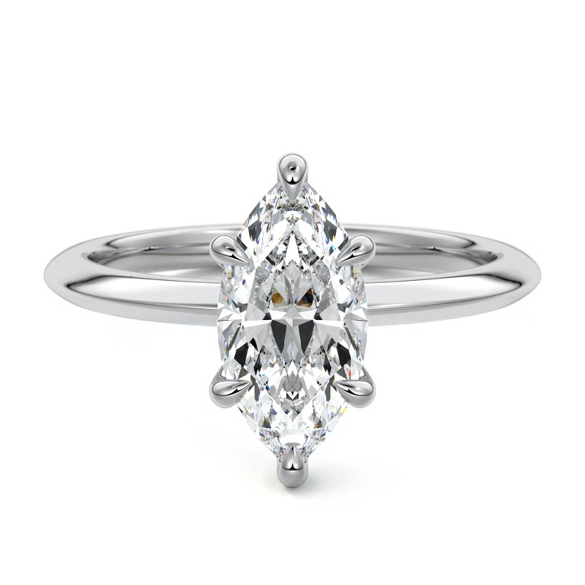 Sonia - Marquise White Gold Lab Grown Diamond Engagement Ring | Nura Lab