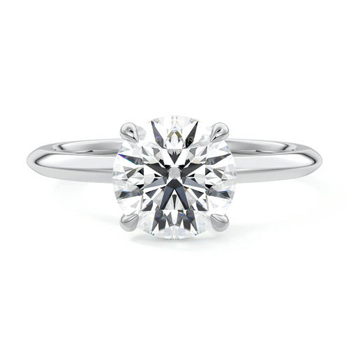 Sonia - Round Platinum Lab Grown Diamond Engagement Ring | Nura Lab