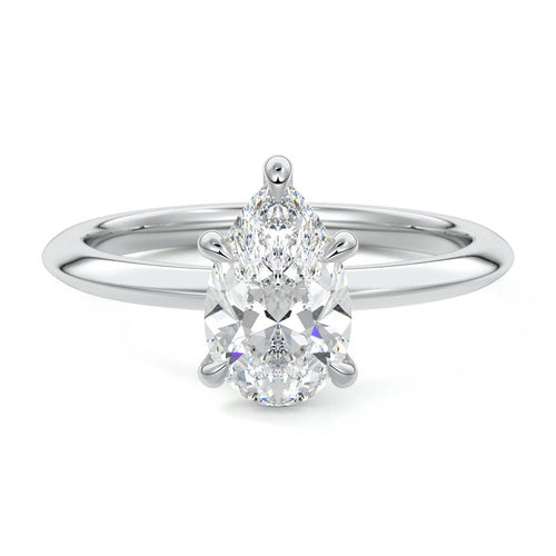 Sonia - Pear Platinum Lab Grown Diamond Engagement Ring | Nura Lab