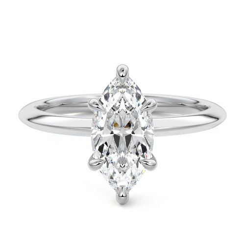 Sonia - Marquise Platinum Lab Grown Diamond Engagement Ring | Nura Lab