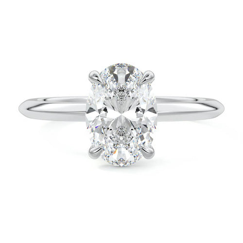 Sonia - Oval Platinum Lab Grown Diamond Engagement Ring | Nura Lab