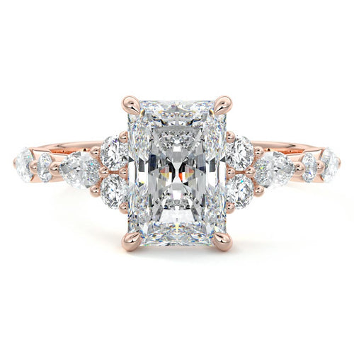 Tessa - Radiant Rose Gold Lab Grown Diamond Engagement Ring | Nura Lab