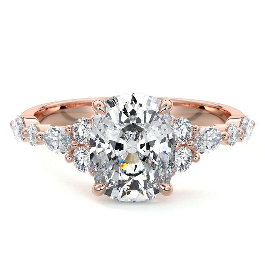 Tessa - Cushion Rose Gold Lab Grown Diamond Engagement Ring | Nura Lab